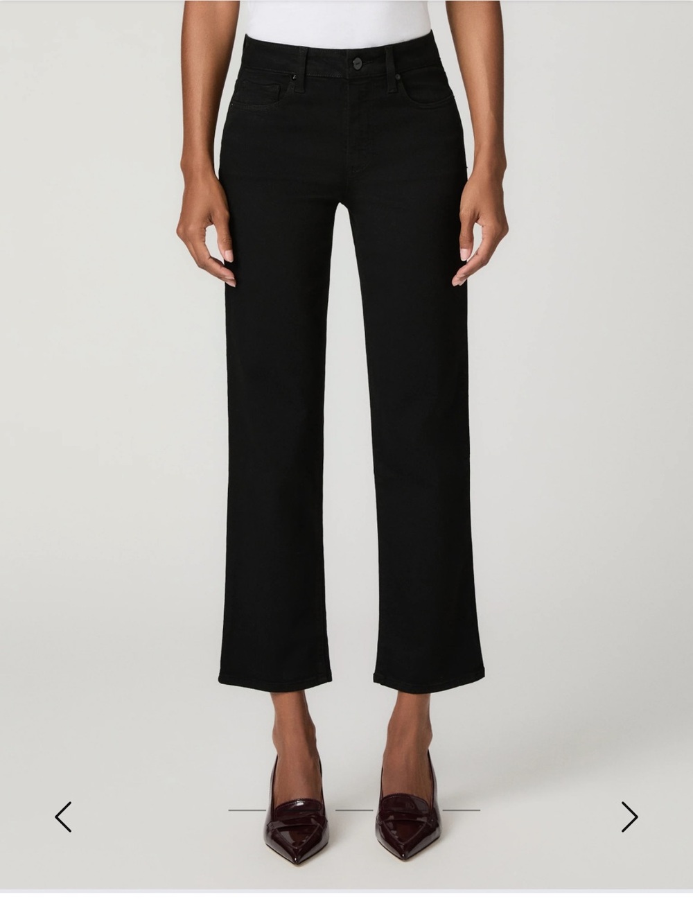PAIGE Mason Ankle Straight-Leg Jeans Black Shadow